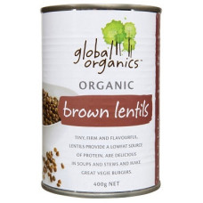 Global Organics Brown Lentils 400gm